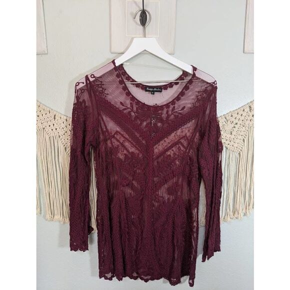 Knapp Studio Maroon Lace Cover - Picture 1 of 9